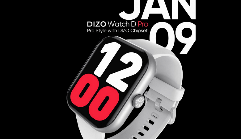 Большой экран, в 4 раза больше памяти, чем у других часов и SoC Dizo D1. Realme показала часы Dizo Watch D Pro